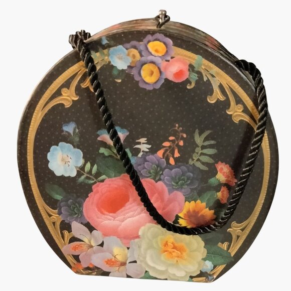 John Grossman Punch Studio Round Box Cottage Floral Storage Gift Box - Picture 2 of 10